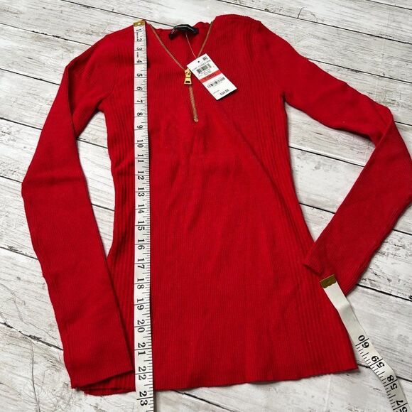 INC Concepts Red long sleeve top XS - Picture 5 of 6